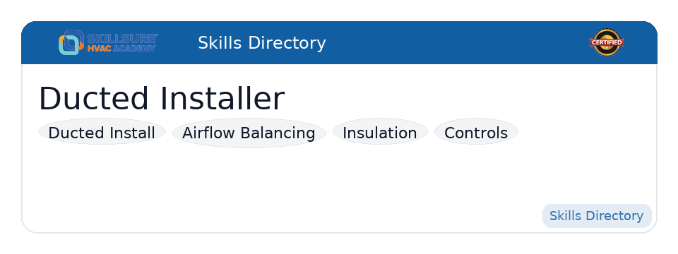 Ducted Installer badge