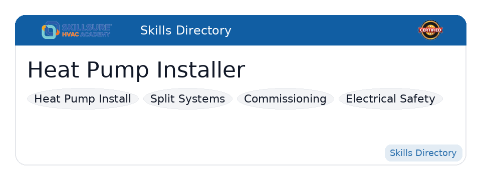 Heat Pump Installer badge